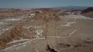 Aerial flight over Valle de la Luna Atacama drone footage inside Atacama Desert [upl. by Saks]