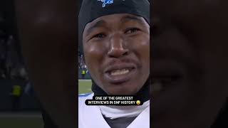 Jamaal Williams has one of the greatest SNF interviews ever 😅 [upl. by Kung836]