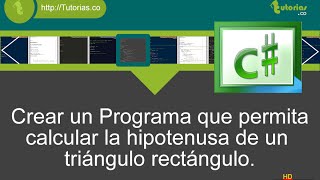 operadores – visualStudio c calculo de la hipotenusa [upl. by Darnell416]