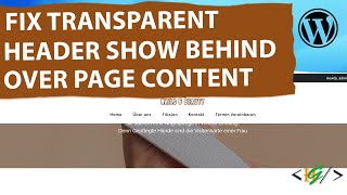 How to Fix Transparent Header Show Behind Page Content in Elementor WordPress  Overlap Content [upl. by Nairolf]