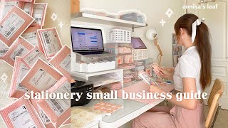 SMALL BUSINESS GUIDE 🖇️📦 aesthetic stationery shop desk tour how i pack orders supplies amp apps [upl. by Lalise]