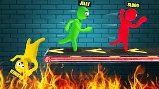 Playing a Deadly TREADMILL CHALLENGE Gang Beasts [upl. by Rehoptsirhc]