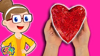 💚VALENTINES DAY SLIME💚Crafty Carol Slime 💚Crafts for Kids 💚 Cool School [upl. by Thornton647]