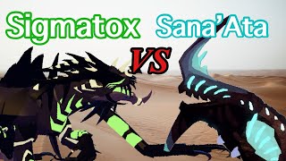 SIGMATOX VS SANAATA  Creatures of Sonaria [upl. by Annyahs]