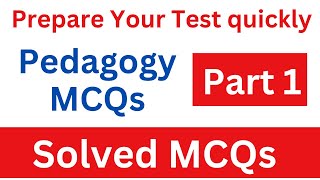 solved mcq for TNA preparation  pedagogical mcq with answer for TNA  TNA test for teachers [upl. by Ettelra]