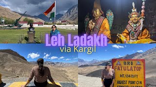 Leh Ladakh Road Trip via Kargil 🇮🇳 Leh Ladakh TourBangla Travel Vlog Episode 2 [upl. by Ikairik]