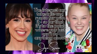 Jojo Siwa defended Colleen Ballinger quotThe internet can take a lie and run so far with itquot [upl. by Blancha]