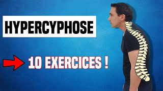 10 EXERCICES CONTRE LHYPERCYPHOSE THORACIQUE DOS ROND KINEÌ [upl. by Odraode]