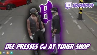 Dee presses Balla prospect CJ at the tuner shop for taking phone call │ NoPixel 40 [upl. by Ydnew]