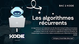 Algorithme🔥 Les algorithmes récurrents 🔄️ BAC TN [upl. by Chivers]