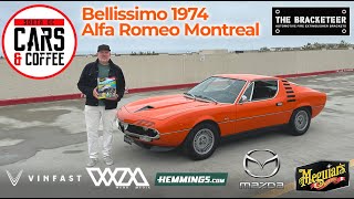 Bellissimo 1974 Alfa Romeo Montreal  South OC Cars and Coffee [upl. by Suiramaj679]