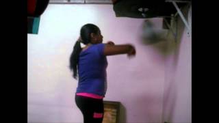 9yearold female boxer Shandi Sanchez working speed bag like a pro [upl. by Anilatak449]