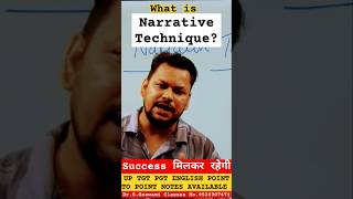 Narrative Technique in English Literature uptgt literaryterms motivation exam studytips dsssb [upl. by Dyrraj]