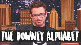 Learn The Alphabet with Robert Downey Jrs Movies [upl. by Genesa413]