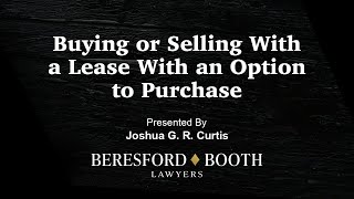 Buying or Selling With a Lease With an Option to Purchase [upl. by Columbine820]