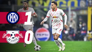 Own goal leads to defeat at San Siro  Highlights Inter Milano  RB Leipzig 10  Champions League [upl. by Ahsietal828]