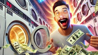 PRALNIA PEŁNA PIENIĘDZY  LAUNDORMAT SIMULATOR 3 simulatorgames [upl. by Atinel]