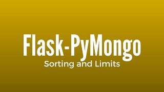 PyMongo Queries  Sorting and Limiting Results [upl. by Fidele809]