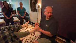 Foot massage using massage tools demonstration by Naturopath Brandon Raynor part 4 in Edmonton [upl. by Adoree]