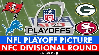 NFL Playoff Picture Schedule Matchups Bracket DatesTimes For 2024 Divisional Round  NFC [upl. by Ecirtram]