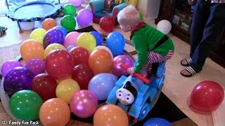 Toddler Thomas Train Balloon Fun [upl. by Verdi162]