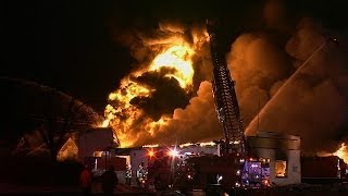 NorthlakeIL Fire Department 4th Alarm  2 Specials Fully Involved Tire Shop [upl. by Yenrab164]