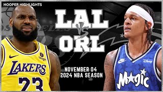 Los Angeles Lakers vs Orlando Magic Full Game Highlights  Nov 4  2024 NBA Season [upl. by Tirma]