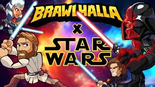 Brawlhalla x STAR WARS • ALL Skins  1v1 Gameplay [upl. by Dewar202]