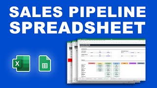 quotSales pipeline managementquot Excel template with dashboard stages forecast tools and analysis [upl. by Bisset387]