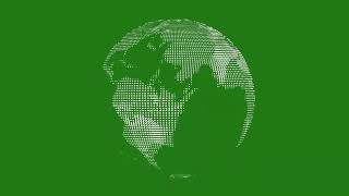 Rotating Earth Globe Green Screen  4K Ultra HD [upl. by Sueaddaht]