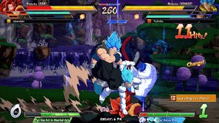 DRAGONBALL FighterZ SSB Gogeta Vegeta SS4 Gogeta vs SSB Gogeta Vegeta DBS Broly [upl. by Atyekram]