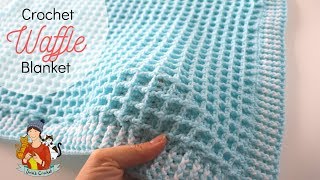 Crochet Easy Waffle Baby Blanket [upl. by Sumetra]