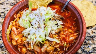 COMO HACER POZOLE ROJO CON PATITAS DE PUERCO  ESTILO JALISCO [upl. by Amadas122]