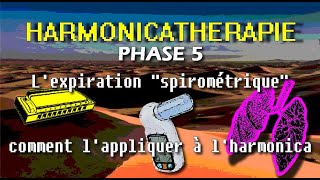 HARMONICATHERAPIE PHASE 5 – Exercices expiratoires « spirométrique »Applications sur un harmonica [upl. by Nytnerb320]