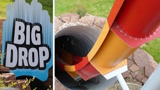 Big Drop  KamikazeRutsche  Free Fall Slide  Skara Sommarland [upl. by Dash289]