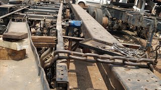 chassis repair tata 3718 truck 🚛 chassis twist repair 👉gilltruckbody viral shorts chassis [upl. by Aibat]