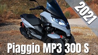 Piaggio MP3 300 S HPe 2021  Test Ride Review Walkaround Soundcheck 0 to 100 kph  VLOG300 [upl. by Ray]