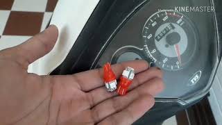 Speedometer light change TVS WEGOampJUPITER BY IX customs [upl. by Sitoiganap305]