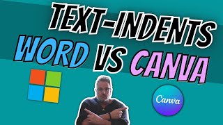 TextIndents Indent Text In Paragraphs MS WORD VS CANVA [upl. by Ardried]