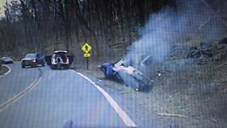 Kinnelon cops save woman before car bursts into flames [upl. by Jessamine]