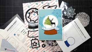 Diamond Press quotSnow Globe Wonderlandquot Stamps and Dies Review Tutorial [upl. by Charyl]