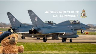 Winds of Storm Corrie at RAF Coningsby  Blackjack Performance Takeoff amp Ted Visits Crash Gate 1 [upl. by Goldina]