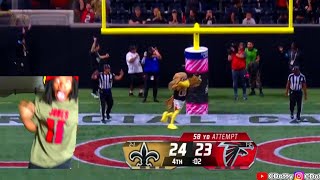 Falcons Fan LIVE REACTION To Younghoe Koo GAME WINNING Field Goal vs Saints [upl. by Dietrich]