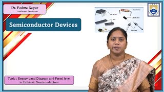 Energy band Diagram and Fermi level in Extrinsic Semiconductors by Dr Padma Rapur [upl. by Dnalrag]