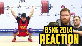 Weightlifting Coaches React To 85kg 2014 World Championships [upl. by Yatnuahs]