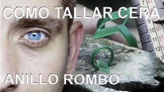 COMO TALLAR CERA  ANILLO ROMBO How to carve wax  Rhombus ring [upl. by Aihsekyw799]