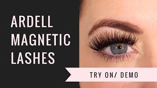 ARDELL MAGNETIC LASHES WISPIES TRY ON DEMO [upl. by Rani82]