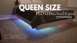 DIY QUEEN SIZE FLOATING BED [upl. by Borszcz]