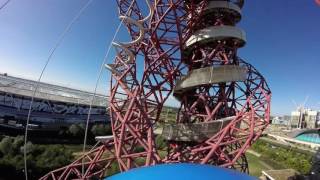 Abseiling The AcelorMittal Orbit Tower Olympic Park London [upl. by Kcirtap]