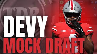 2024 Devy Mock Draft  5 Rounds Player Spotlights Devy Trades  Dynasty Fantasy Football 2024 [upl. by Salba495]